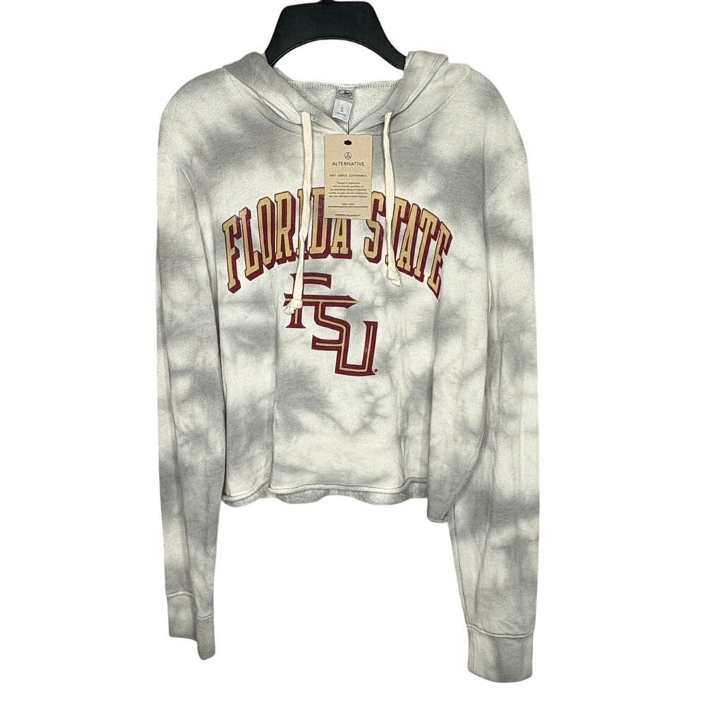 Alternative Apparel Florida State University FSU Cropped Soft Hoodie Small New